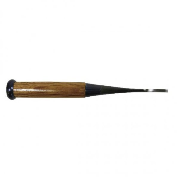 Photo1: No.2309  Wooden pattern grafting chisel 3.0mm [74g/205mm] (1)