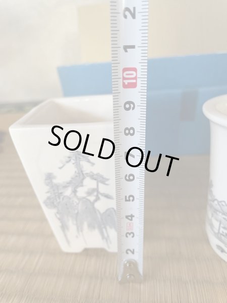 Photo5: No.MI0203  Bunzan premium bonsai pot set, 4pcs (5)