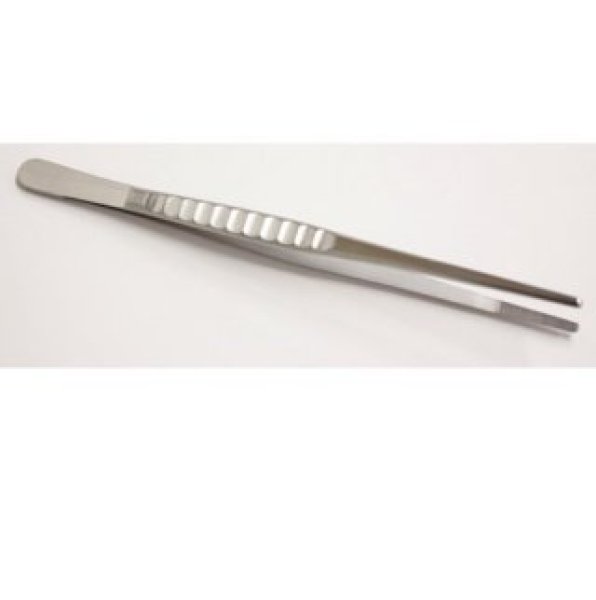 Photo1: No.3331  Stainless steel tweezers [81g/235mm] (1)