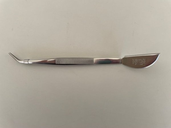 Photo2: No.0127  Bonsai Tweezers curved made of stainless steel [50g/205mm] (2)