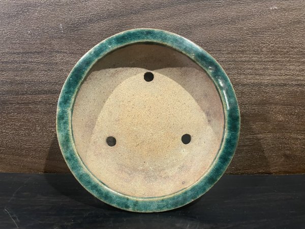 Photo4: No.MH4878 Heian Tofukuji 1st, Ryokuyu Round pot (4)