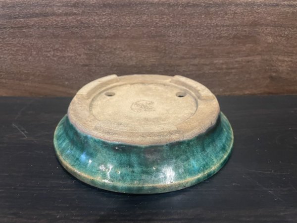 Photo3: No.MH4878 Heian Tofukuji 1st, Ryokuyu Round pot (3)