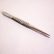 Photo1: No.3502  Stainless steel tweezers narrow type (1)