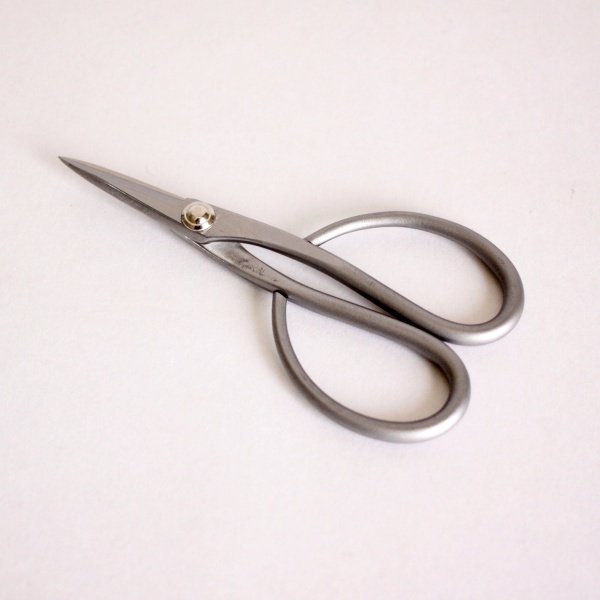 Photo1: No.5022  Stainless steel trimming scissors S (1)
