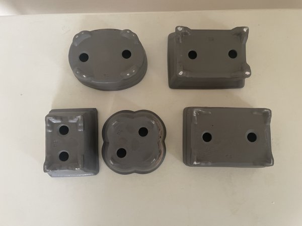 Photo4: No.12A-5A  Bonsai pot set, 5pcs (4)
