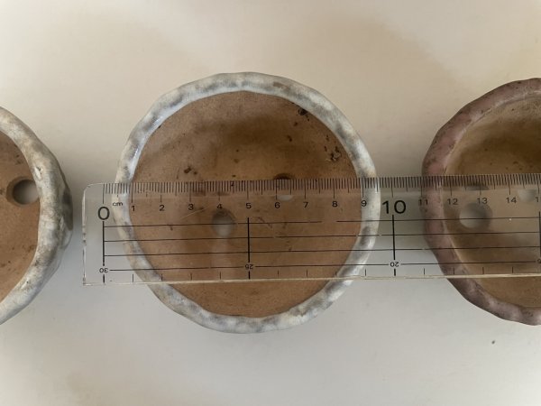 Photo6: No.TB0801  Bonsai pot with wooden box (6)