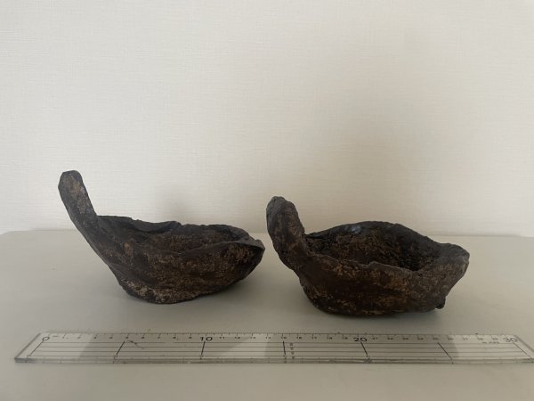 Photo1: No.TB0802  Bonsai pot 2pcs set (1)