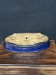 Photo4: No.MH6801  Heian Kozan 1st, Blue, oval 瑠璃楕円鉢 (4)