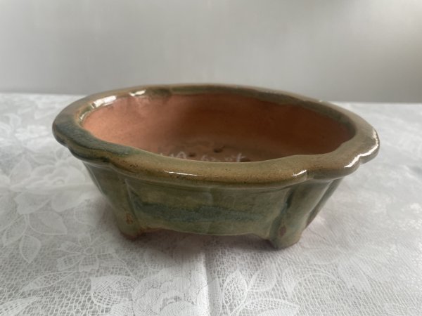 Photo1: No.MA6304  Gyozan pot (used) handmade (1)